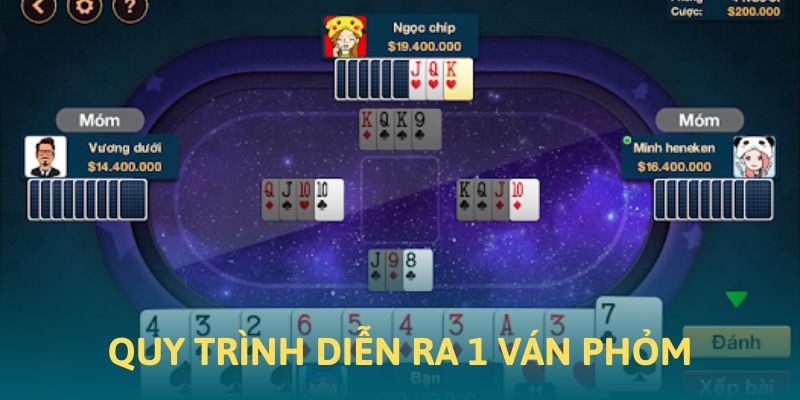 Quy trình diễn ra 1 ván chơi tả lá online