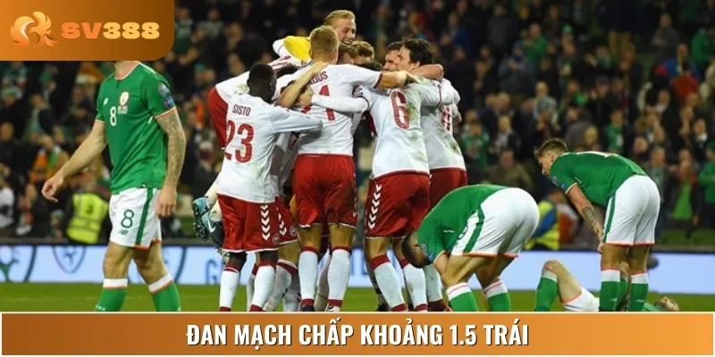 Trong trận Đan Mạch vs Northern Ireland, nhà cái đưa ra tỷ lệ chấp 1.5 trái