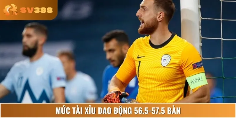 Kèo tài xỉu 56.5–57.5 bàn, dự đoán trận đấu có nhiều điểm số